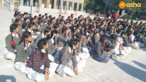 The school students with Tigri team