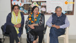 Dr Monica and her parents at Asha's Kanak Durga slum centre
