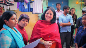 Dr Kiran with Ms Rani (Asha Supervisor) and Ms Pushpa (Team Leader)