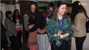 Team biding adieu to the Asha students