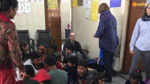 The Reservoir team interacting with the Bal Mandal (Children'sAssociation)