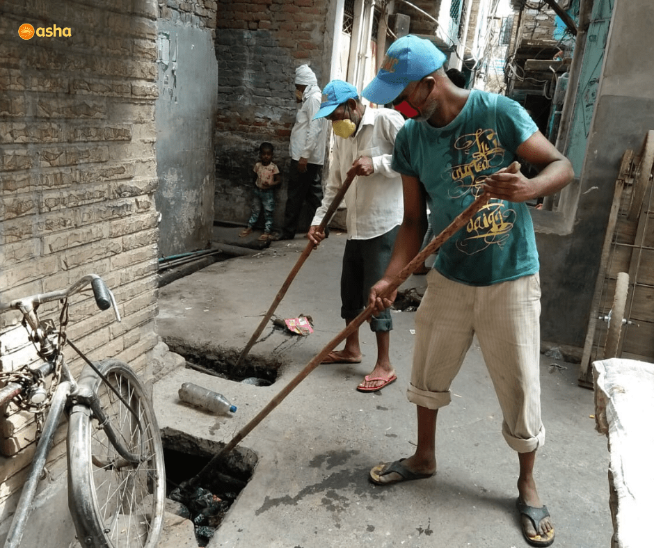 Asha COVID-19 Emergency Response: Asha launches a sanitation drive for all slum communities