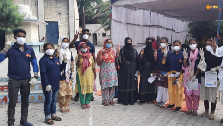 Asha team and Asha warriors work tirelessly to get every slum dweller vaccinated