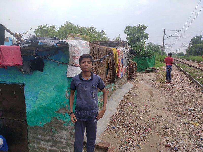 Farman lives in the Chanderpuri slum with his parents