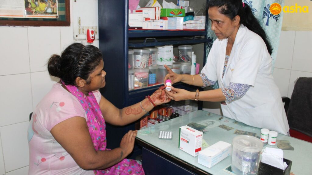 Nurturing Health: Madhu, a young woman, manages Asthma under Asha’s care.