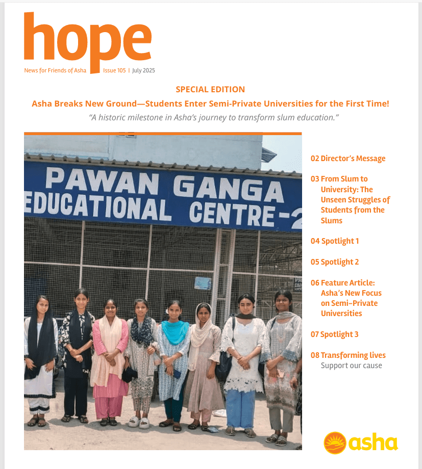 News for Friends of Asha, July 2025